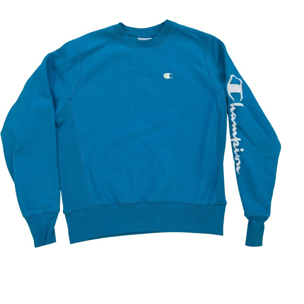 Champion Crewneck Sweater in Vibrant Blue